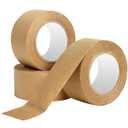 3 Pack Water Activated Gummed Kraft Paper Tape, Brown Kraft Gum Tape for Picture Framing Secure Packing, Heavy Duty Adhesive - 36mm x 89yd