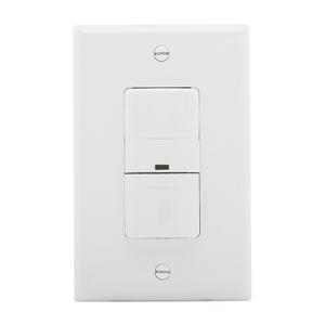 Eaton VS306U-W 600-Watt 120V Wall Mount Occupancy/Vacancy Sensor Without Wallplate, White