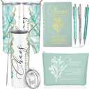 Domensi 6 Pcs Chaos Coordinator Cna Week Bulk 2026 End of Year Teacher Nurse Appreciation Gifts 20oz Tumbler Makeup Bag Notebook with Ballpoint Pen for Employee Team Wedding Manager Coworker(Green)