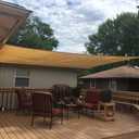 FLY HAWK Rectangle Patio Sun Shade Sail Canopy, 16' x 18' Patio Sunshade Cover Canopy - Durable Fabric Cloth for Outdoor Garden Yard Pond Pergola Sandbox Deck Courtyard, Sand