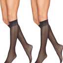 Hanes womens Women's Alive Full Support Knee High A446
