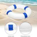 Child Pool Life Ring Buoy Life Preserver Ring with Lifesaving Rope Reflective Tape Yard Wall Decoration 10.6"/19.68" (Red)