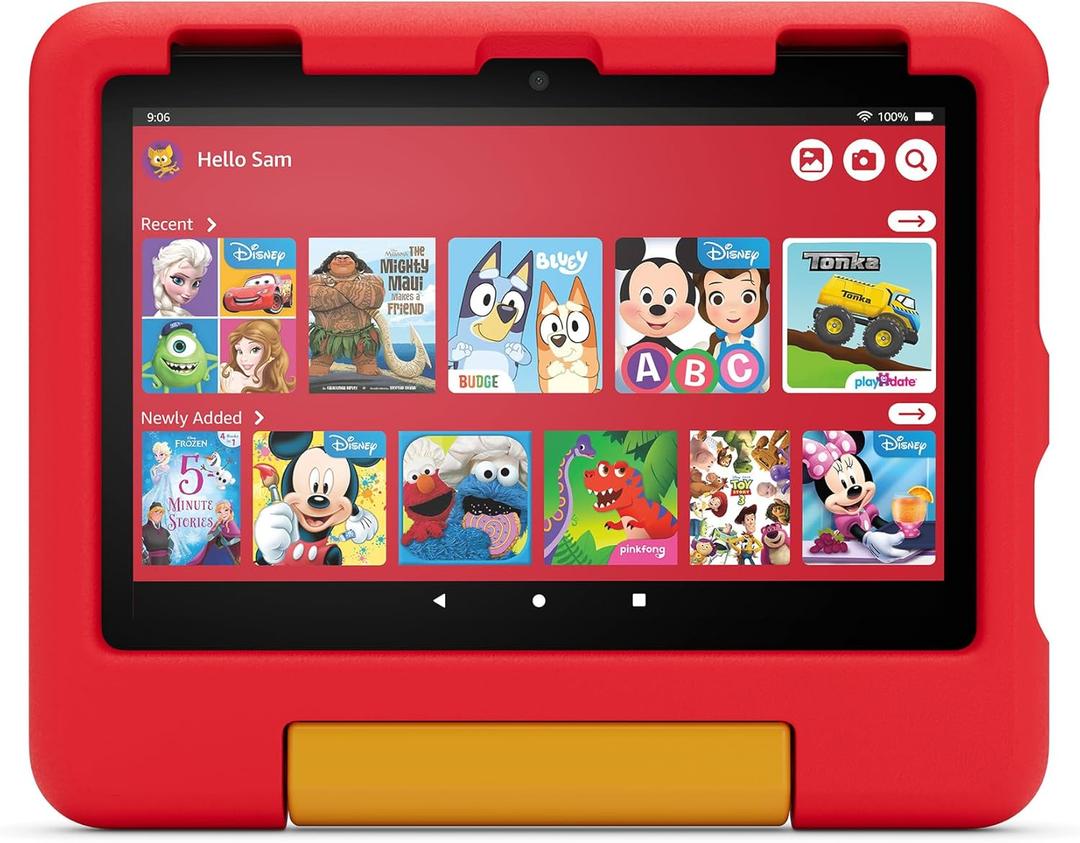 Amazon Kid-Proof Case for Fire HD 8 tablet (Only compatible with 12th generation tablet), Disney Cars
