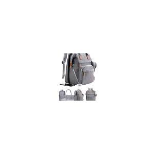 ISMGN Diaper Bag Backpack with Changing Station, Extra Large Diaper Bag, Multifunctional Diaper Bag, Baby Bag, Deep Gray