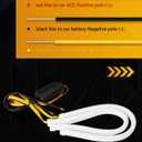 Qasim 12inch/30CM Sequential Switchback LED Strip 12V Car LED Flexible Strip Lights Dual Color White/Amber DRL Turn signal Lights Retrofit-2Pack