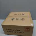 Modern Black Ceiling Light Fixture, 12" Clear Glass Flush Mount Chandeliers, Semi Flush Mount Ceiling Light Fixture Suitable for Living Room Hallway Kitchen Bedroom