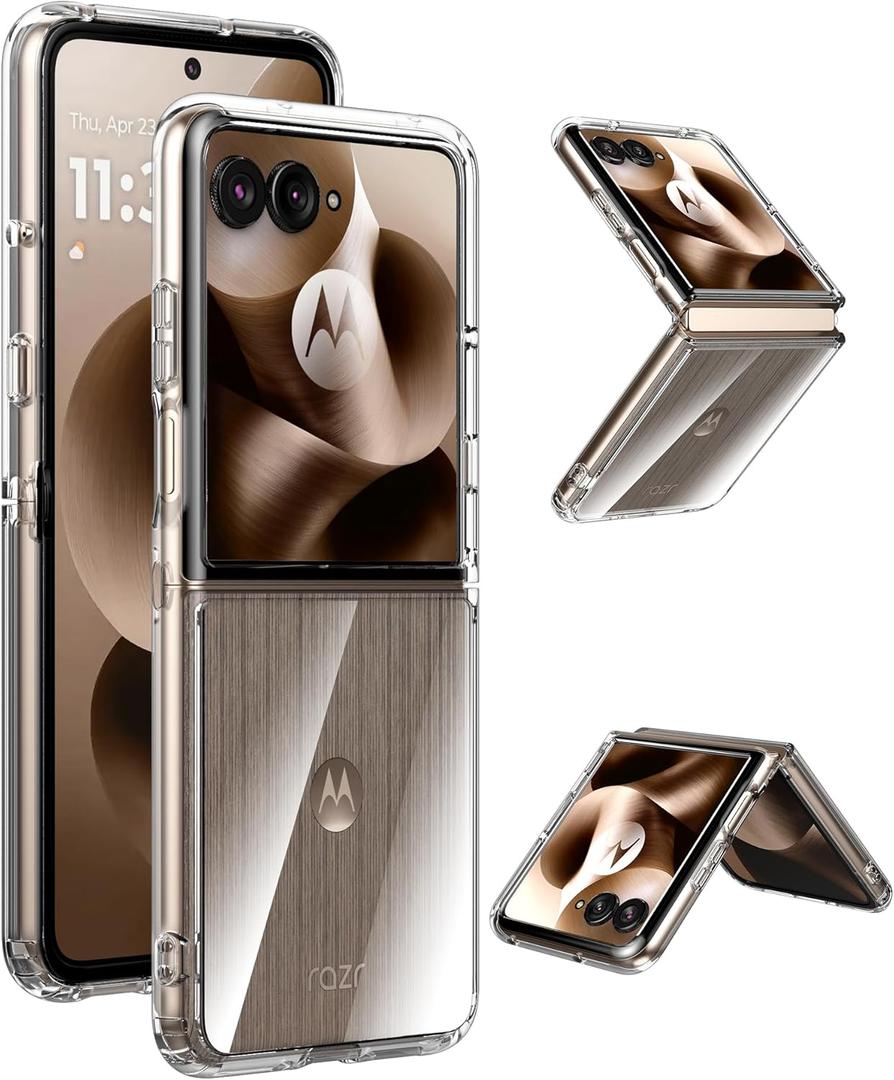Case for Motorola Razr Ultra 2025 - Crystal Clear Hard Back + Soft TPU Bumper Shockproof Cover Phone Case for Moto Razr Ultra 2025 - Transparent