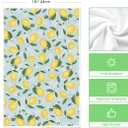 Artoid Mode Lemon Flower Summer Kitchen Towels Dish Towels, 18x26 Inch Seasonal Summer Decoration Hand Towels Set of 2