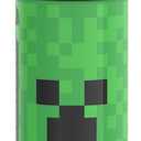 THERMOS FUNTAINER 16 Ounce Stainless Steel Vacuum Insulated Bottle with Wide Spout Lid, MINECRAFT