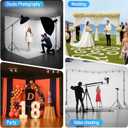 EMART Back Drop Adjustable Stand, 10x20 Backdrop Stand Heavy Duty Photography Background Support System Kit with 300 Angle Rotatable Connector and 8 Spring Clamps for Parties, Wedding, Photo Studio