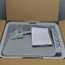 FURTIME Stainless Steel Cat Litter Box with Lid, Metal Kitty Litter Box for Small Cats, Kitten Litter Boxs with Scoop and Mat, Non-Sticky, Anti-Leakage, Easy to Clean, 17.4"x13.4"x8.4" (Small) (Silver)