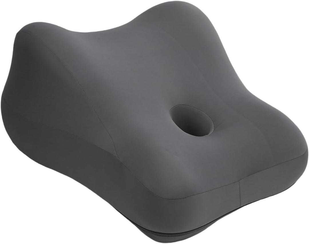 ZJchao Butt Cushion Memory Cotton Waving Pillow for Sleeping Resting Elevating Legs with Body Support Multi Position Use (Gray)