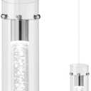BBLLWJ Pendant Ceiling Light Fixture for Kitchen Island, Chrome Pendant Light Integrated LED Hanging Light with Crystal Bubble Glass Pendant Light Modern Pendant Lights Kitchen Island (1-Pack)