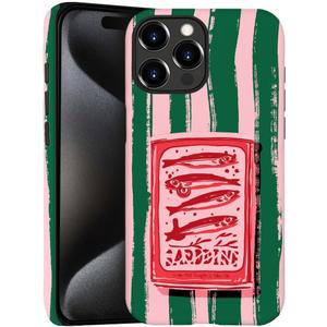 Case for iPhone 15 Pro,Italian Retro Fish Minimalist Phone Case Slim Silicone Shockproof Cover for Girls WomenFrosted & Durable