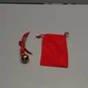 Believe Ornament Brass Sleigh Bell on Leather Cord Christmas Tree Decoration with Gift Bag