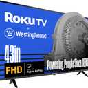 Westinghouse Roku TV - 43 Inch Smart TV, 1080P FHD Television with Wi-Fi Connectivity and Mobile App, Flat Screen, Bluetooth, Compatible with Apple AirPlay, Alexa and Google Assistant