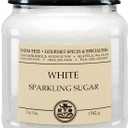 India Tree White Sparkling Sugar, 3.4 lb Canister | Large Grain Decorating Sugar for Baking, Beverages & Holiday Treats