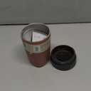 Owala SmoothSip Slider Insulated Stainless Steel Coffee Tumbler, Reusable Iced Coffee Cup, Hot Coffee Travel Mug, BPA Free 12 oz, Grey/Brown (Cozy Cocoa)