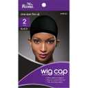 Wig Cap - One Size Fits All - Black Colour (Pack of 2) - Thin Stocking Fabric - Ultra Stretch - Easy To Control The Hair - By Annie