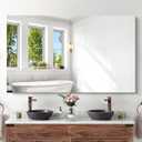 KOCUUY Large Frameless Mirror,60x36 Inch Rectangle Bathroom Vanity Mirror for Over Sink, Upgraded Shatterproof Unframed Design for Bedroom, Living Room, Entryway