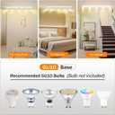 AUQUEE 5 Light Track Lighting Kit,White 5 Way Modern Plug in Ceiling Spotlight,Industrial LED Wall Light for Kitchen Cabinet Gallery Bar Hallway Living Room,Rocker Switch,15 Foot Cord(No Bulb), Large