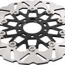 Floating Brake Rotor Discs Front 11.8inch 1pcs Fit for Harley Davidson, Road Glide Street Glide 08-13, Dyna Fat Bob 08-17, Touring Road King 08-20, Motorcycle Rotor 2cr13 Stainless Steel
