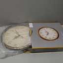 Bernhard Products Vintage Brown Wall Clock Silent Non Ticking 12 Inch Quality Quartz Battery Operated Round Decorative Easy to Read for Home Kitchen Living/Dining Room Bedroom Office Classroom School