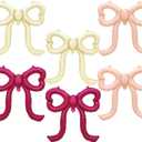 6 Pcs Pink Bow Balloons Large Bow Foil Balloons Bow Party Decorations for Girls Back to School Graduates Shower Baby Wedding Engagement Birthday Party Decors