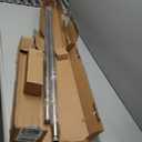 Ivilon Decorative Window Curtain Rod - Carved Square Finials, 1 1/8 in Rod, 72 to 144 in. Satin Nickel