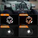 OVSAUTO 9 inch LED Headlights for Jeep Wrangler JL Gladiator JT 2018-2025, yellow