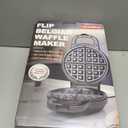 SugarWhisk Electric Mini Waffle Maker, 6-inch Belgian Waffle Maker Flip with Ceramic Non-stick Coating, waflera pequea, Rotating Flip chaffle maker, Graphite