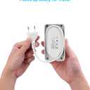 Kakyanill European Travel Plug Adapter, EU/UK/US Travel Plug Adapter Power Strip, 6 AC Outlets, 4 USB Ports (2 USB C), 3ft Wrapped Around Extension Cord, Universal Travel Adapter