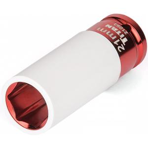 Titan 21093 1/2-Inch Drive x 21mm Non-marring Impact Deep Lug Nut Socket