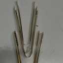 6Pcs Stainless Steel Ice tongs, 7 Inch Sugar Ice Pastry Sugar Cooking Clip Clamp Bar Tongs for Ice Bucket Sugar Cubes Coffee Bar Food Serving Gold