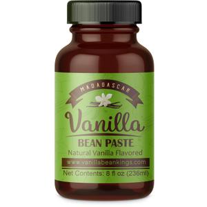 Vanilla Bean Paste for Baking and Cooking - Gourmet Madagascar Bourbon Blend made with Real Vanilla Seeds - 8 Ounces