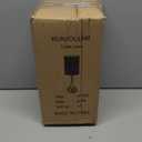 KUNJOULAM Modern Table Lamp, 17.3" Small Desk Light with Brass Metal Droplet Base, Black Cylinder Linen Drum Shade, Nightstand Lamp for Bedroom Living Room Nightstand Office