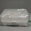 Tackle Box Organizers and Storage,9.8inch Craft Organizers and Storage,Three-Layer Sewing Box With 2 Trays,Medicine Storage Box With Handle For NailMakeupDiamond PaintingBuilding Blocks (White)