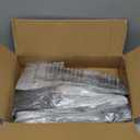 AMAGABELI Garden & Home 5 Pcs Fireplace Tools Set 31 Inch Indoor Black Handle Wrought Iron Large Fire Tool Accessories Set Holder Outdoor Fireset Modern Fire Pit Stand with Poker Brush Shovel Tong (Pyramid Base Black)