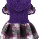Dog Sweater Puppy Clothes for Small Dogs Boy Girl Pet Hoodies for Dogs Cold Weather Doggie Coats Fall Doggy Sweatshirt for Chihuahua Yorkie Cat Outfits (Purple, Small) (Small (Chest 15in ))