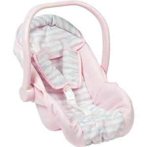 Adora up to 20 Inch Baby Doll Car Seat Carrier Pink Handle Converts to Rocker Lightweight Machine Washable Cover Toy Baby Doll Car Seat Accessory - Classic Pastel