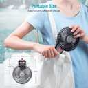 SMARTDEVIL Camping Fan with LED Lights Rechargeable Battery Powered 180 Tilt Folding 3-Speed Adjustable Hanging Hook Portable Cooling Fan for Camping Tent RV Picnic Home Office Outdoor Black