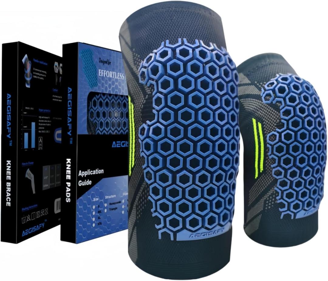 Knee Pads Brace for Men Women – Protective Gear for Volleyball, Basketball, Football, Yoga, Skating, Skateboard, Scooter & Bike – 2 Pack Breathable Knee Guards for Active Workouts