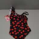 Kanu Surf Girls' Morgan Floral Ruffle 1-Shoulder one Piece Swimsuit (7, Addie Black)
