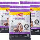 Glad for Pets Day to Night Activated Carbon Puppy Training Pads, Odor Control Disposable Dog Pads with Adhesive and Wall Protection, Leak Proof and Super Absorbent, 30 x 36 Inch, 24 Count - 3 Pack
