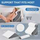 5PCS Wedge Pillow Set for After Surgery,Bed Orthopedic Pillow for Sleeping, Memory Foam Back Pillow for Pain Relief and Acid Reflux, Adjustable Sitting Up for Bed Post Surgery Pillow Grey