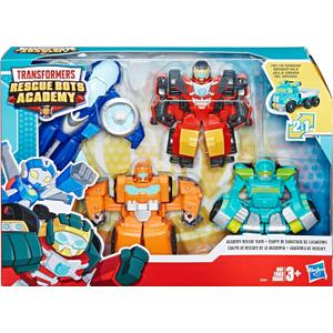 Playskool Heroes Transformers Rescue Bots Academy Rescue Team Pack, 4 Collectible 4.5" Converting Action Figures, Toys for Kids Ages 3 & Up 