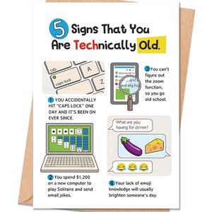 Funny Birthday Card for Men Women, 50th 60th 70th 80th 90th Birthday Card Gift for Dad Mom Grandpa Grandma (HZ-134)