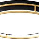 Modern Flush Mount Ceiling Light, 5CCT 2700 K-6000 K Dimmable Black and Gold Ceiling Lighting Fixture, Minimalist Round LED Ceiling Lamp for Bedroom, Kitchen, Hallway, Living Room-16.5" (16.5in)