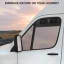 Aluminum Front Door Window Vents (Pair) for Ford Transit Van 2015-2026, Keeps Bugs Out Let Breeze in,Black