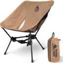 OneTigris Tigerblade Camping Chair, Lightweight Folding Backpacking Hiking, Compact Portable 330 lbs Capacity (Coyote Brown)